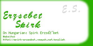 erzsebet spirk business card